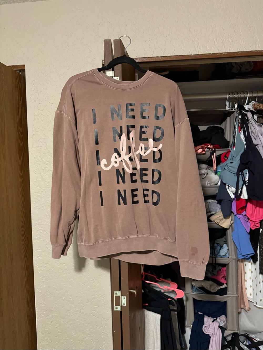 I Need Coffee Oversized Women’s Crewneck Sweater